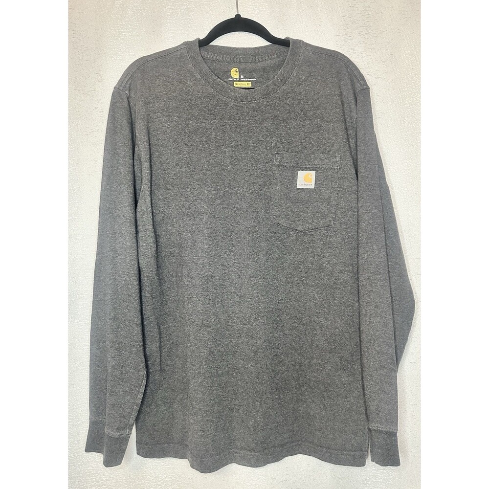 Carhartt Grey Men’s Long Sleeve Size Medium Loose Fit Pocket Shirt